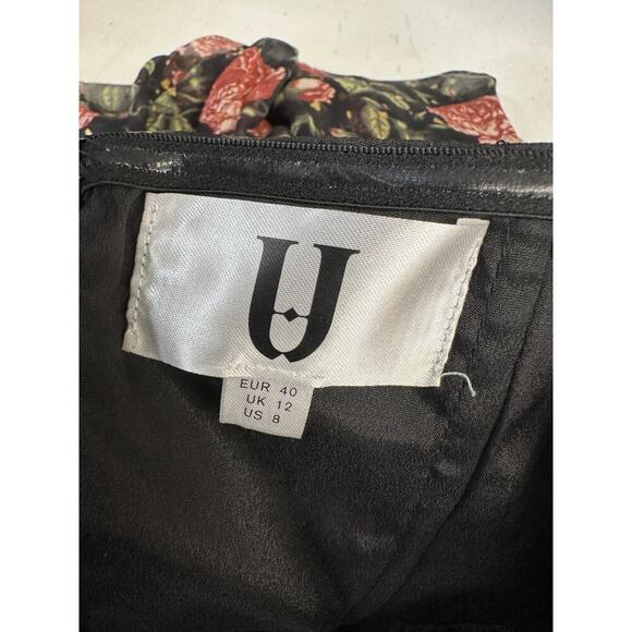 Forever Unique Strapless Witchygoth Fairy Prom Dress Maxi Sheer Roses Size 8 - Picture 10 of 10